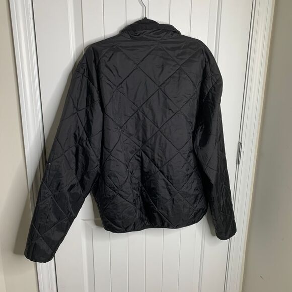 Vintage Descente quilted black insulated puffer bomber jacket size XL - Picture 6 of 7